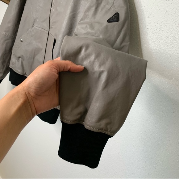 HOGAN RARE HOODED LEATHER BOMBER JACKET - Picture 8 of 11